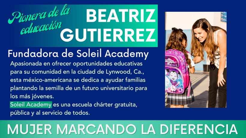 Charter school founder Beatriz Soleil Academy CCSA_