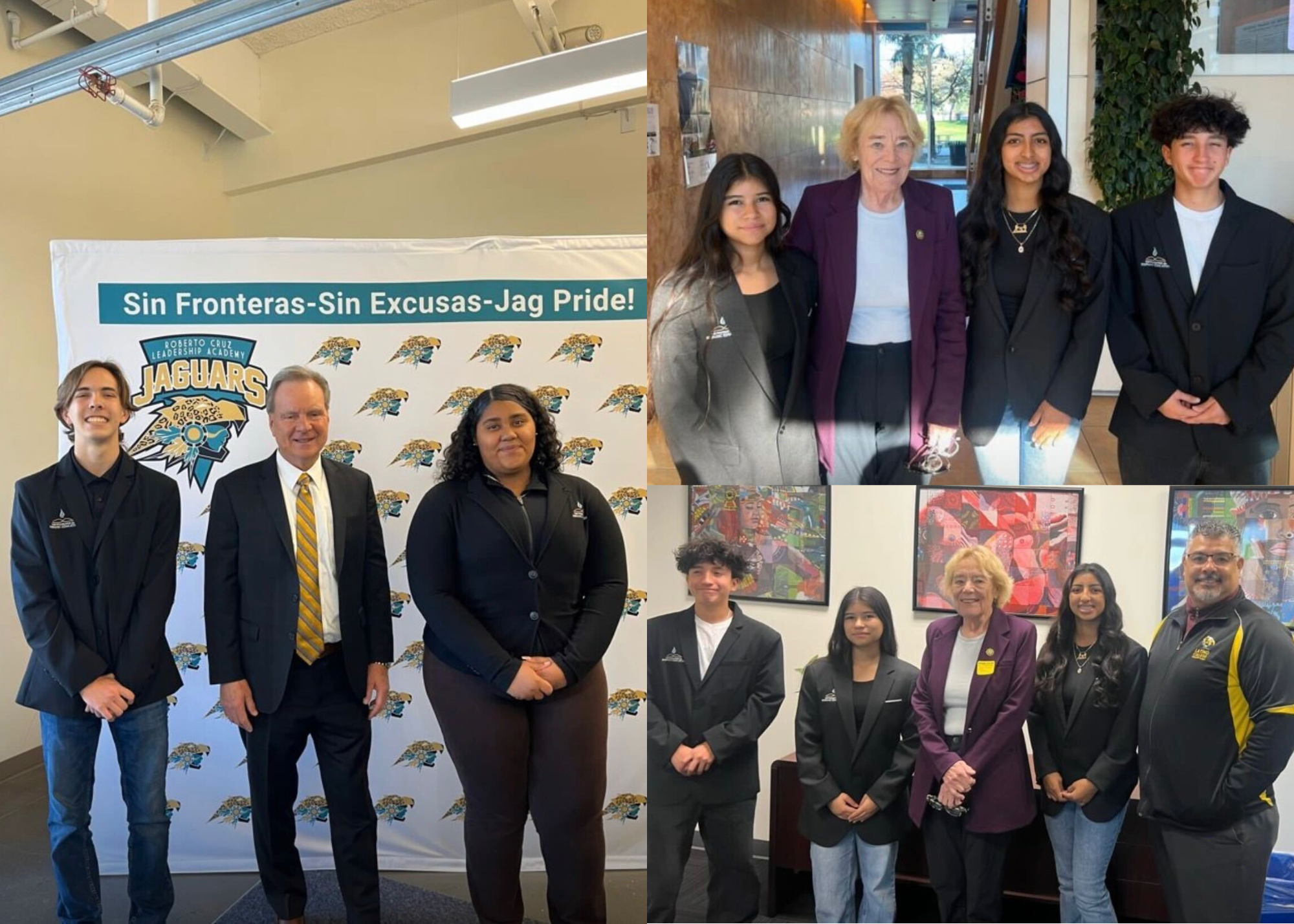 Photo collage of scholars' visit. 